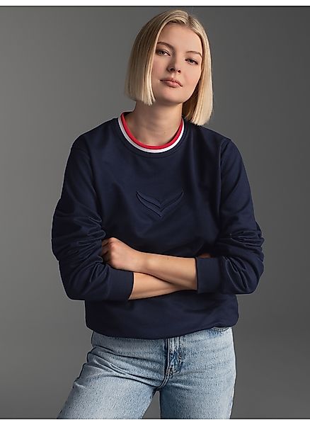 Trigema Sweater "TRIGEMA Sweatshirt mit 3D-Logo-Prägung" günstig online kaufen