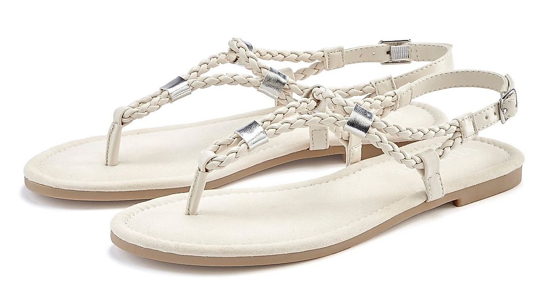 Vivance Sandale Zehentrenner, Sommerschuh, Sandalette mit raffinierten Riem günstig online kaufen