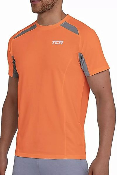 TCA T-Shirt TCA Herren Quickdry Sportshirt - Orange (1-tlg) günstig online kaufen