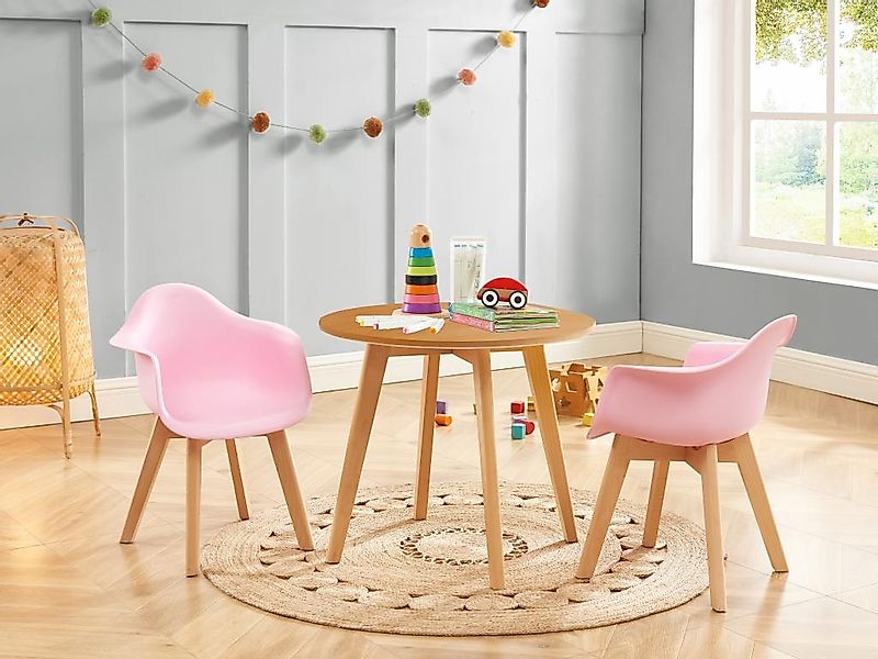 Kindertisch - MDF & Buche - Holzfarben - LOULOUNE günstig online kaufen
