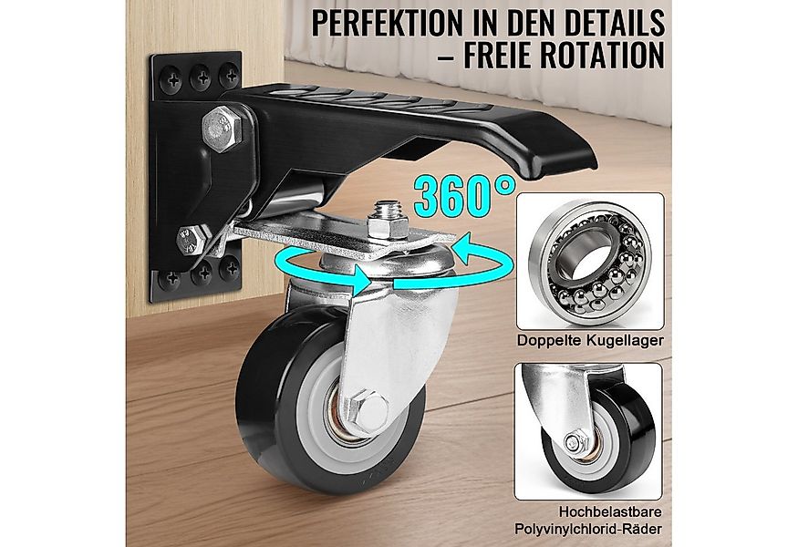 XERSEK Lenkrolle 4X Absenkbar Werkbank Werkbankrollen 50mm max.150kg Hebero günstig online kaufen