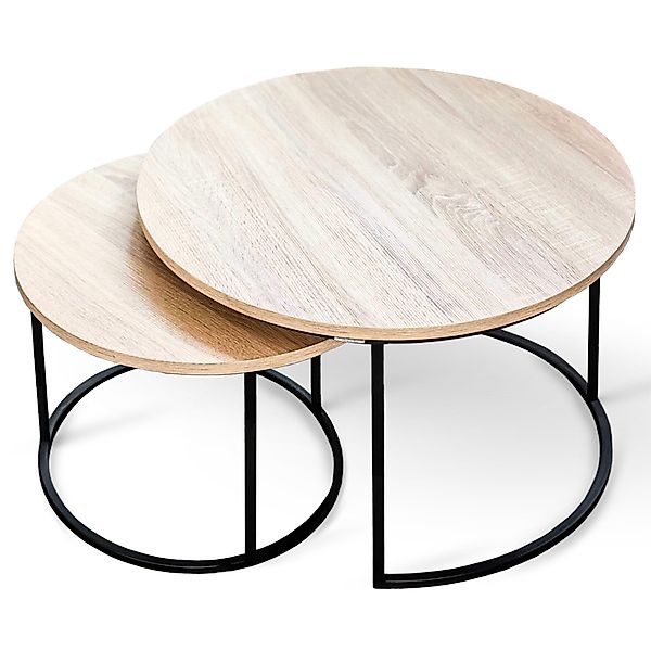 holz4home® Couchtisch Couchtisch 2er-Set MDF Sonoma günstig online kaufen