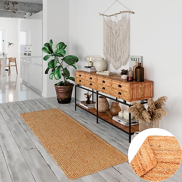 my home Teppich »Bjarka«, rechteckig, 10 mm Höhe, meliert, 100% Jute, handg günstig online kaufen