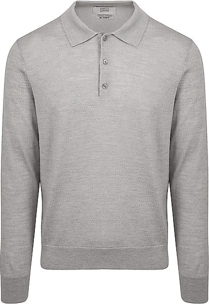 King Essentials The Robert Long Sleeve Poloshirt Merino Grau - Größe XL günstig online kaufen