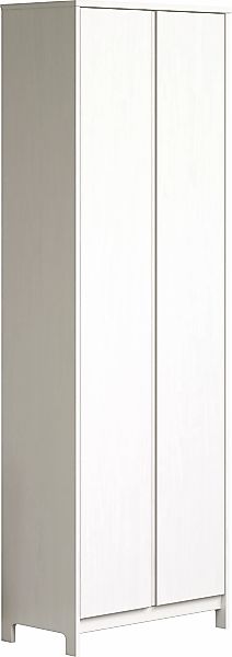 Home affaire Kleiderschrank "Aarhus" 1 Stk. tlg. Weißer, griffloser Massivh günstig online kaufen