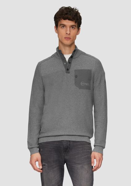s.Oliver Longpullover Strickpullover Sportiver Strick-Troyer im günstig online kaufen