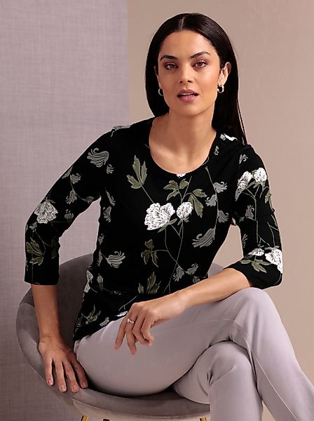 CREATION L PREMIUM Print-Shirt "Viskose-Seiden-Shirt" 1 Stk. tlg. günstig online kaufen