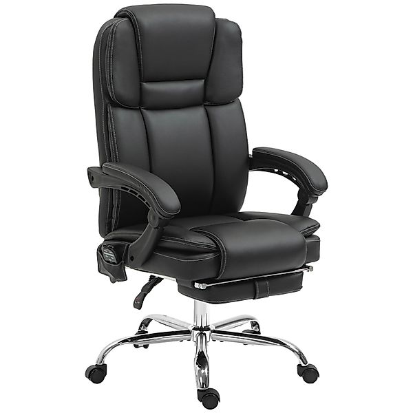 Vinsetto Bürostuhl mit Massagefunktion Kunstleder Stahl 66L x 67B x 118-126 günstig online kaufen
