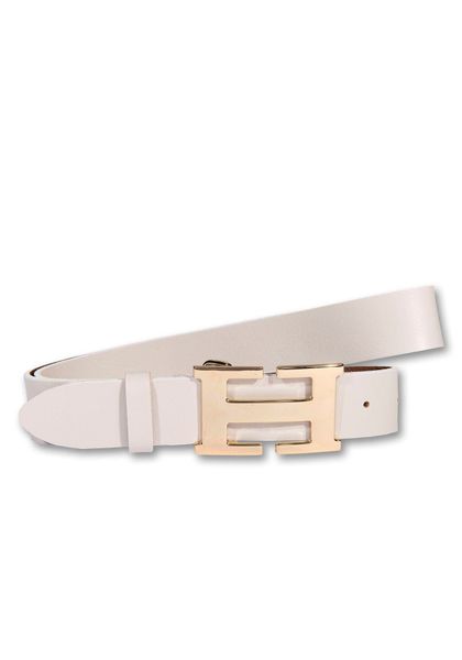 Silbergift Koppelgürtel mit grafischer goldfarbener Gürtelschnalle günstig online kaufen