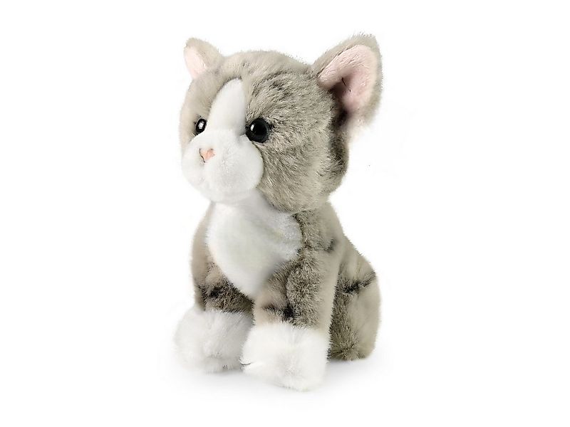 Teddys Rothenburg Kuscheltier Katze grau sitzend 18 cm Plüschkatze (Stoffka günstig online kaufen