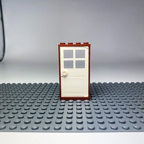 LEGO® Spielbausteine LEGO® Tür 2x4x6 weiße Tür + brauner Rahmen - NEU - 50x günstig online kaufen