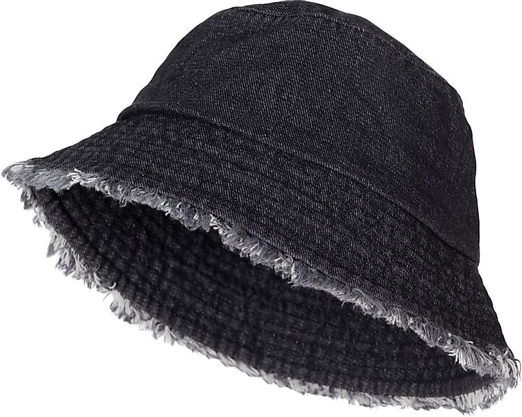 styleBREAKER Fischerhut Denim Fischerhut mit Fransen günstig online kaufen