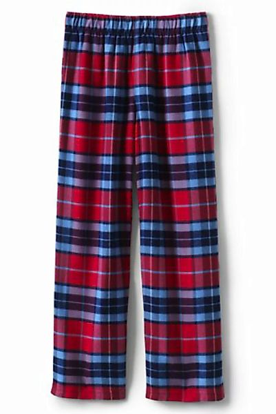 Gemusterte Flanell-Pyjamahose, Größe: 134-140, Rot, Polyester, by Lands' En günstig online kaufen
