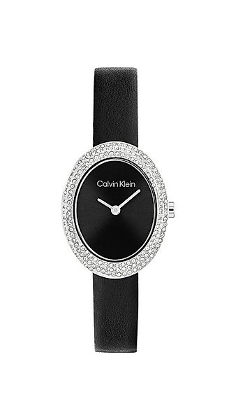 Calvin Klein Quarzuhr TWISTED BEZEL 25100145, Armbanduhr, Damenuhr, Lederar günstig online kaufen