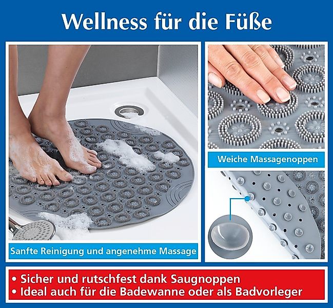 Maximex Badematte Duschmatte mit Fußreflexzonenmassage, Polyresyn, günstig online kaufen