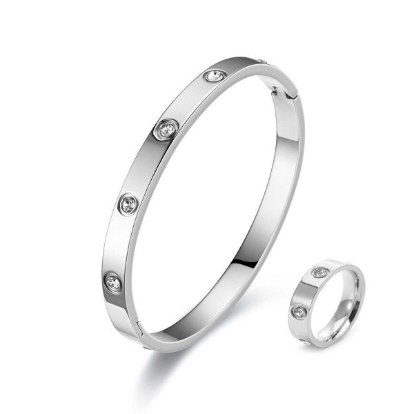 ROUGEMONT Schmuckset Damen Schmuckset Hochglanz Armreif günstig online kaufen