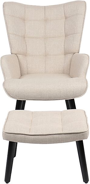 HELA Loungesessel »PAROS« Set, Sessel mit Hocker, 2 Stk. tlg. Sessel mit Ho günstig online kaufen