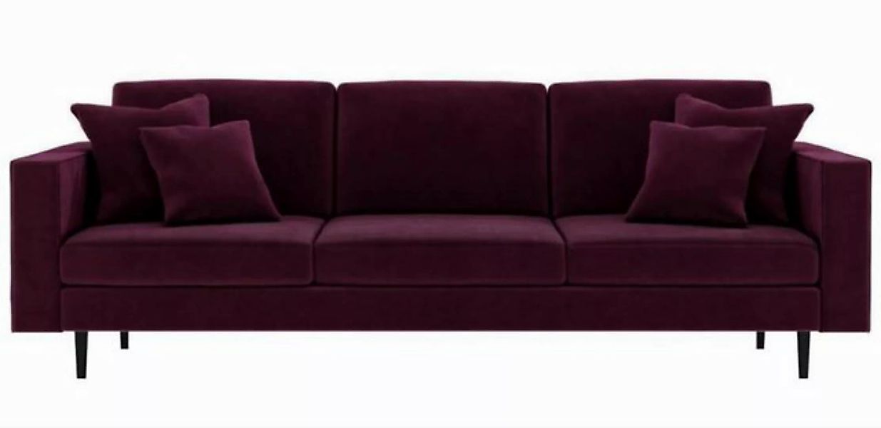 Xlmoebel Sofa Wohnzimmersofas in italienischem Design aus bordeauxrotem Sto günstig online kaufen