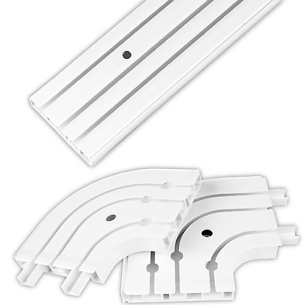 Bestlivings Innenlaufschiene für Gardinen 90 cm bis 480 cm, Komplettset, 3- günstig online kaufen