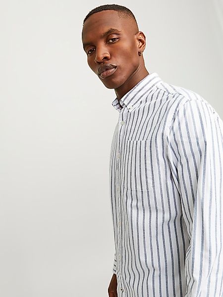 Jack & Jones Langarmhemd Einfarbiges Plus Size Übergrößen Business JJEOXFOR günstig online kaufen