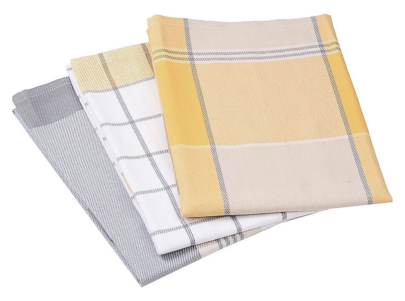 Gözze Geschirrtuch Geschirrtücher 3er KITCHEN, Gelb, B 50 cm, L 70 cm günstig online kaufen