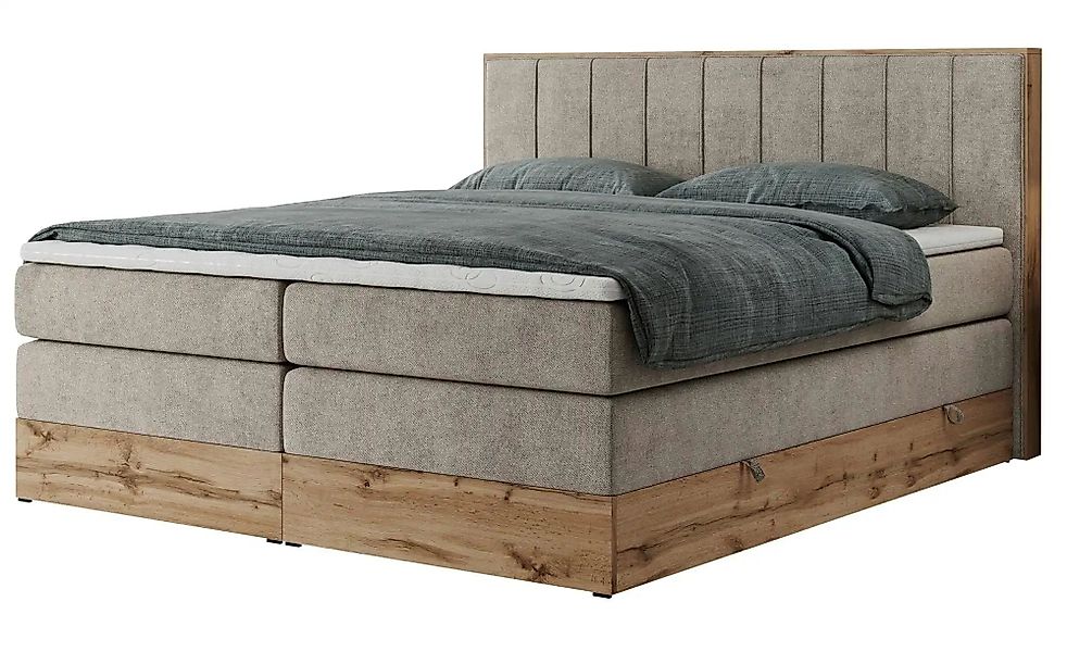 Boxspringbett mit Bettkasten Bellissimo King ¦ beige ¦ Maße (cm): H: 115 Be günstig online kaufen