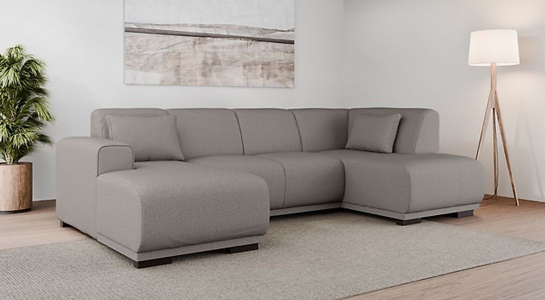 Home affaire Wohnlandschaft »BORNHOLM U-Form mit Recamiere rechts/links, B/ günstig online kaufen