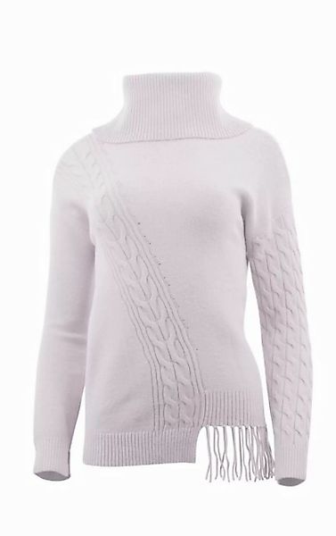 Passioni Strickpullover Rollkragenpullover mit diagonale Zopfmusterdetails günstig online kaufen