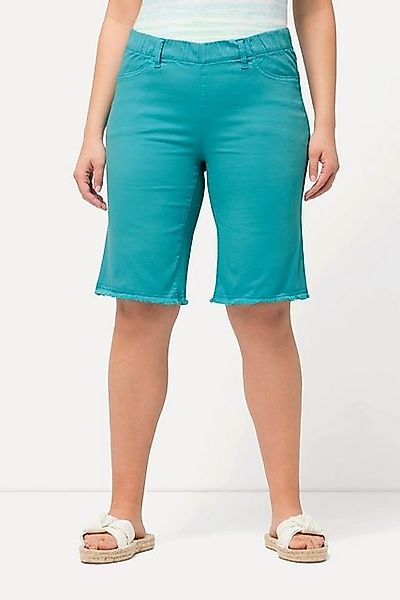 Ulla Popken Bermudas Bermuda Fransensaum Elastikbund günstig online kaufen