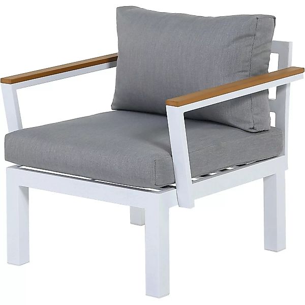Gartenfreude Aluminium-Sessel Ambience 75 x 63 x 44 cm Dunkelgrau günstig online kaufen
