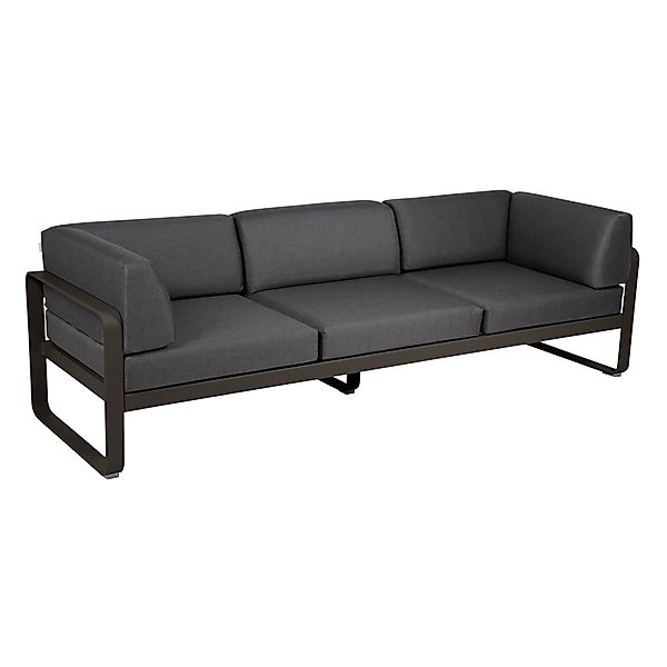 Bellevie 3-Sitzer Club Sofa Outdoor E3 Tonka A3 Graphitgrau günstig online kaufen