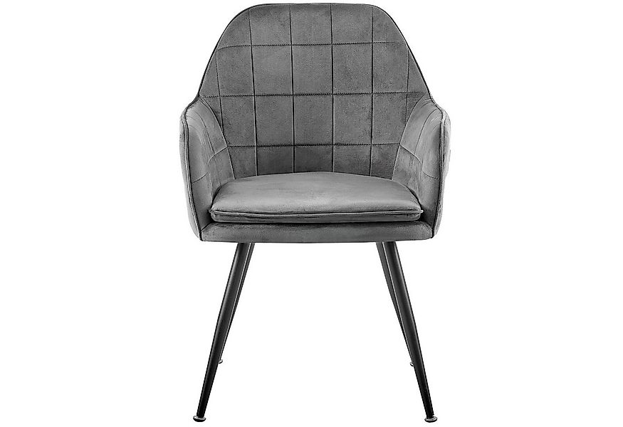 TRISENS Esszimmerstuhl (Stück, 1 St), Armlehnenstuhl mit abgestepptem Samtb günstig online kaufen