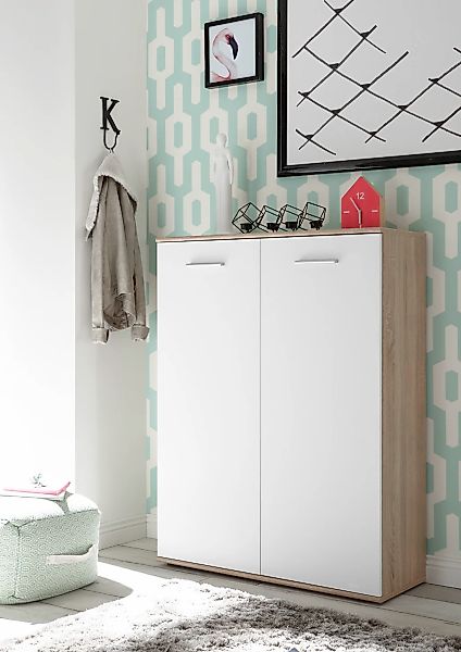 HBZ Schuhschrank "Manolo weiß matt, BxHxT 90x118x35 cm" 1 Stk. tlg. Schuhko günstig online kaufen