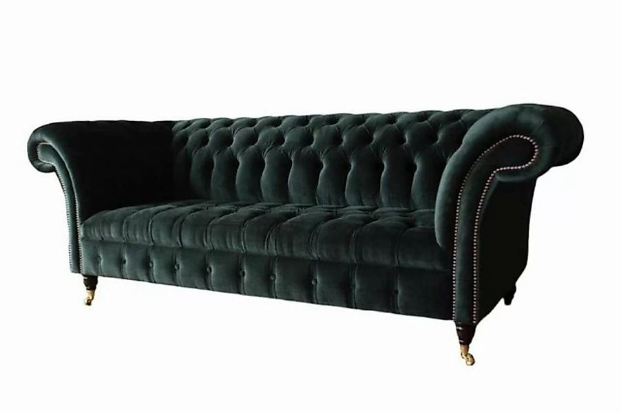 JVmoebel Sofa Chesterfield Sofa Design Couch 3 Sitzer Polster Stoff Polster günstig online kaufen