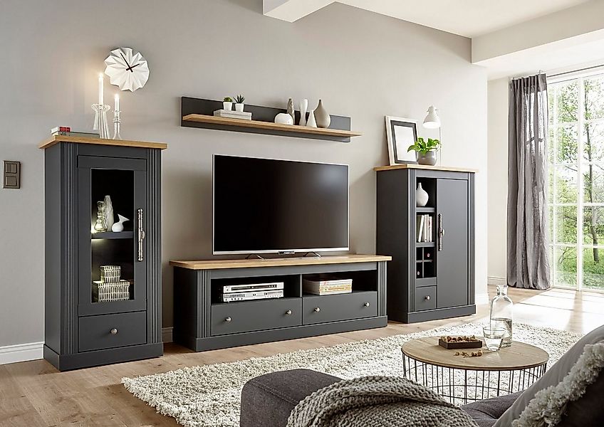 Home affaire Wohnwand Westminster BESTSELLER!, (Set, 4-St., Vitrine, Lowboa günstig online kaufen