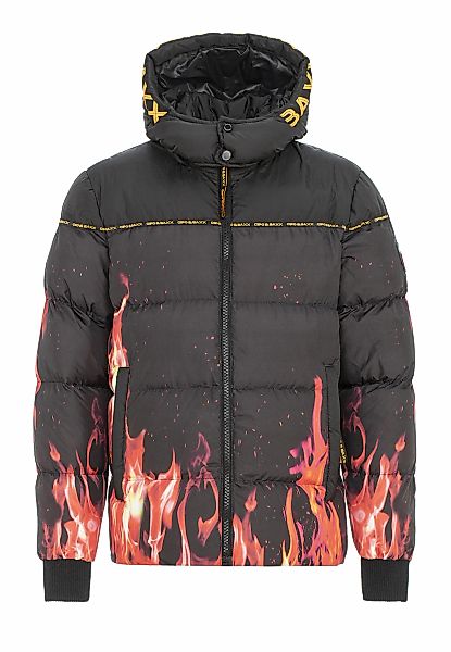 Cipo & Baxx Winterjacke "Winterjacke", mit Kapuze, mit Flammen-Motiv günstig online kaufen