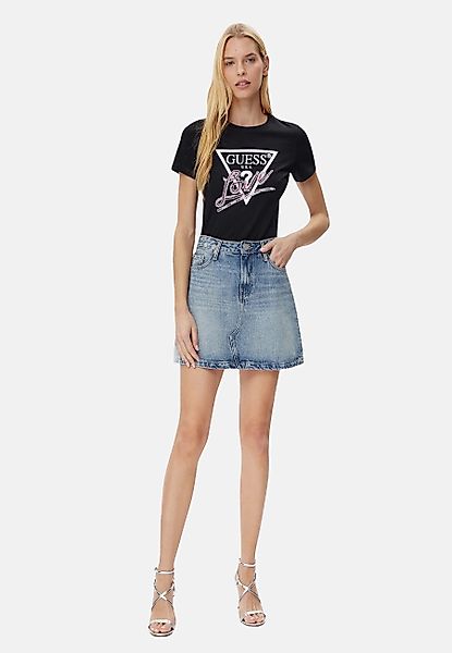 Guess T-Shirt T-Shirt LOVE TRIANGLE Kurzarmshirt günstig online kaufen