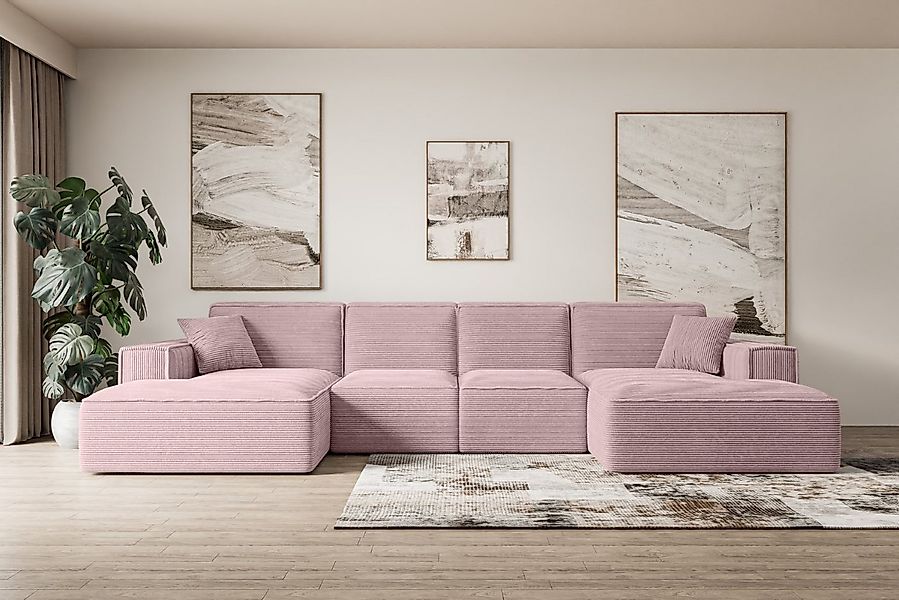 ALTDECOR Wohnlandschaft SIERRA-U-S, Couch mit Schlaffunktion, Wohnzimmer - günstig online kaufen