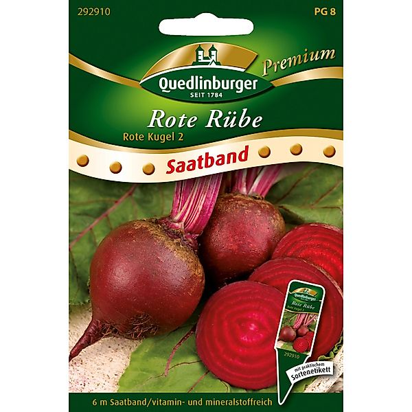 Quedlinburger Rote Beete Rote Kugel 2 Zoll Saatband günstig online kaufen