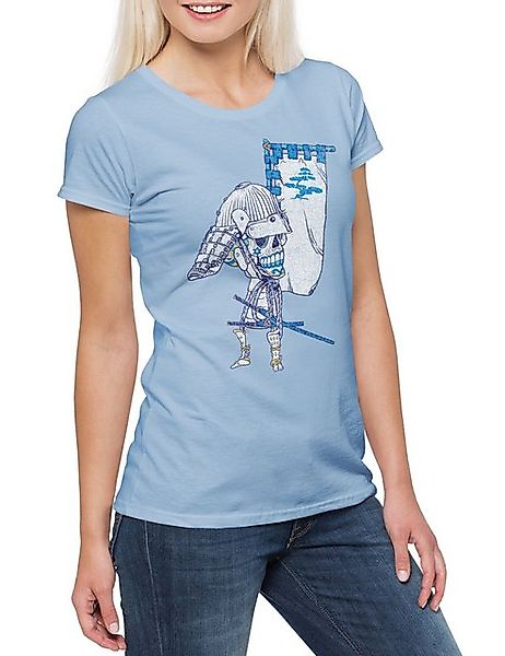 Urban Backwoods Print-Shirt Sugar Skull Samurai Damen T-Shirt Ninja Schädel günstig online kaufen