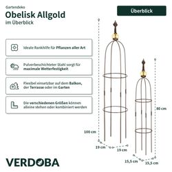 VERDOBA Rankhilfe Obelisk Rankhilfe Metall - günstig online kaufen