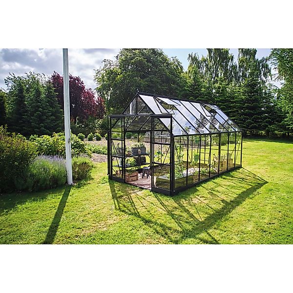 Halls Gewächshaus Icon 8 Schwarz 11,2 m² günstig online kaufen