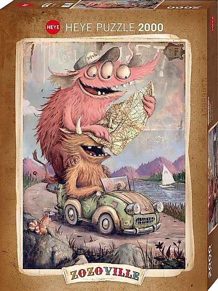 HEYE Puzzle Zozoville, Road Trippin, 2000 Puzzleteile, Made in Germany günstig online kaufen