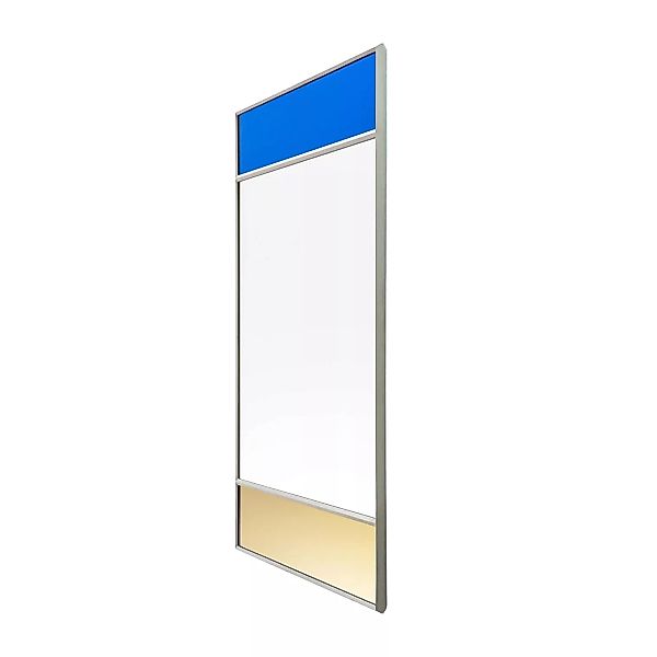 Magis - Vitrail Wandspiegel 70x50cm - hellgrau/mit farbigen Streifen/tief 1 günstig online kaufen