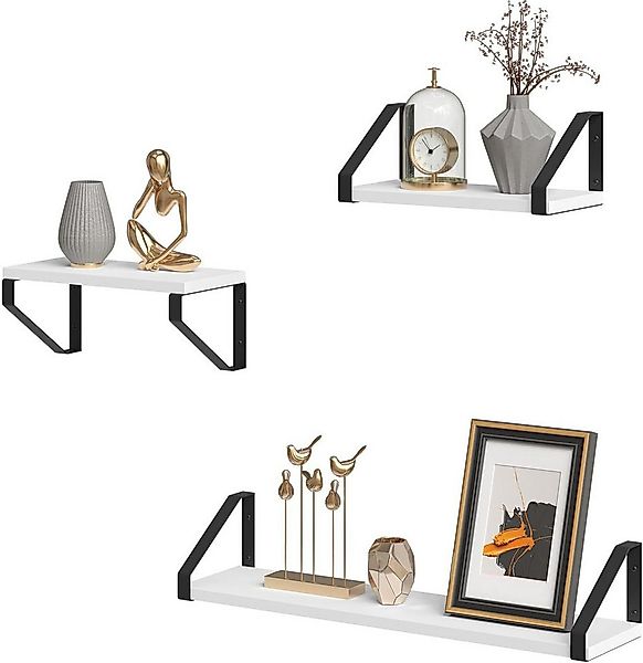 EUGAD Wandregal, Set 3-tlg., 3er Set Hängeregal, Schweberegal, Küchenregal günstig online kaufen