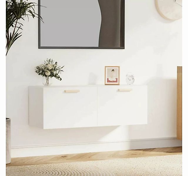 vidaXL Fächerschrank Wandschrank Weiß 100x36,5x35 cm Holzwerkstoff (1-St) günstig online kaufen