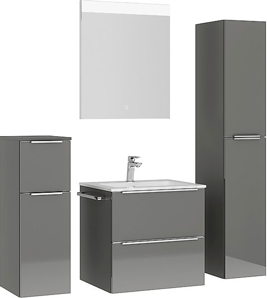 nobilia® Badmöbel-Set »Levere« vormontiert, mit Soft-Close, 4 Stk. tlg. Hoc günstig online kaufen