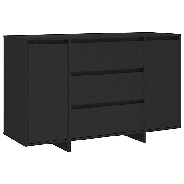 vidaXL Sideboard mit 3 Schubladen Schwarz 120x41x75 cm Holzwerkstoff 809612 günstig online kaufen