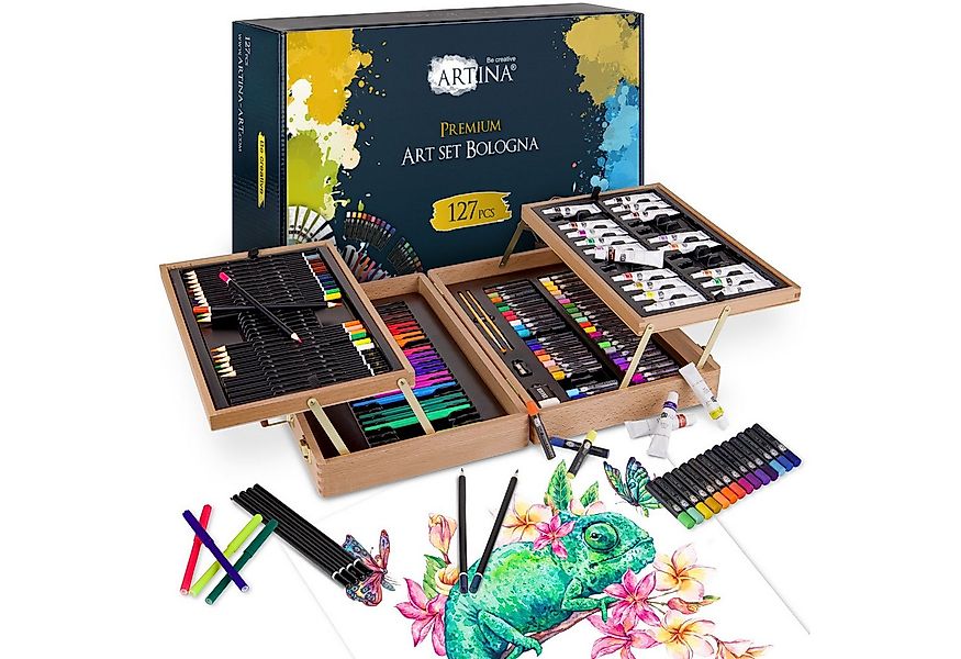 Artina Malerset 127tlg Malset Bologna XXL Künstler Set mit Holz, 127tlg., M günstig online kaufen