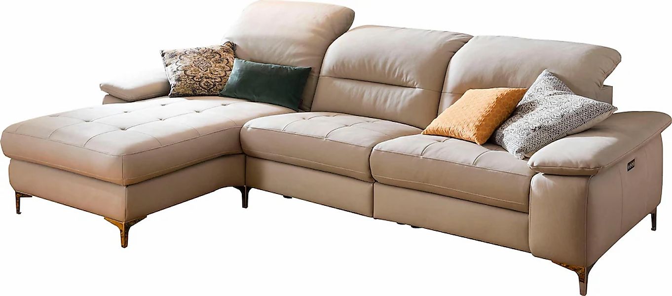 Home affaire Ecksofa "Basel L-Form" mit vollmotorischer Relaxfunktion und m günstig online kaufen